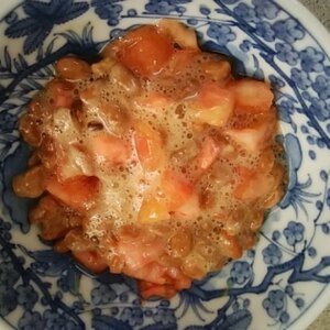納豆の食べ方-トマト♪